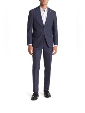 Jack Victor Dean Stretch Wool Suit In Blue